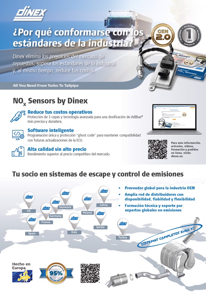 Sensores de NOx para camiones y autobuses (Europa)