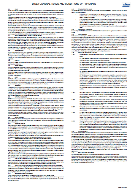 General Purchase T&C